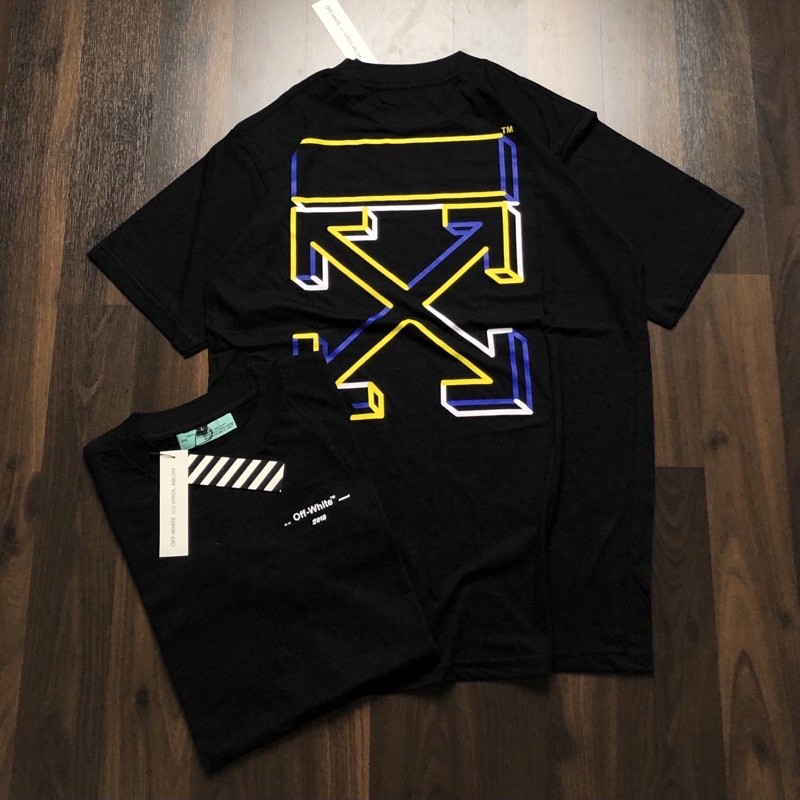 KAOS OFF WHITE - RAINBOW LINE MIRROR 1:1 ORIGINAL | BAJU OFF WHITE | TSHIRT OFF WHITE | PATCHSOCKS