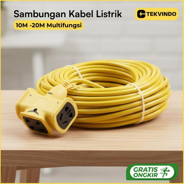 Sambungan Kabel Listrik 10M -20M Multifungsi Penyambung Kabel Listrik Colokan Kabel Roll Listrik Kab