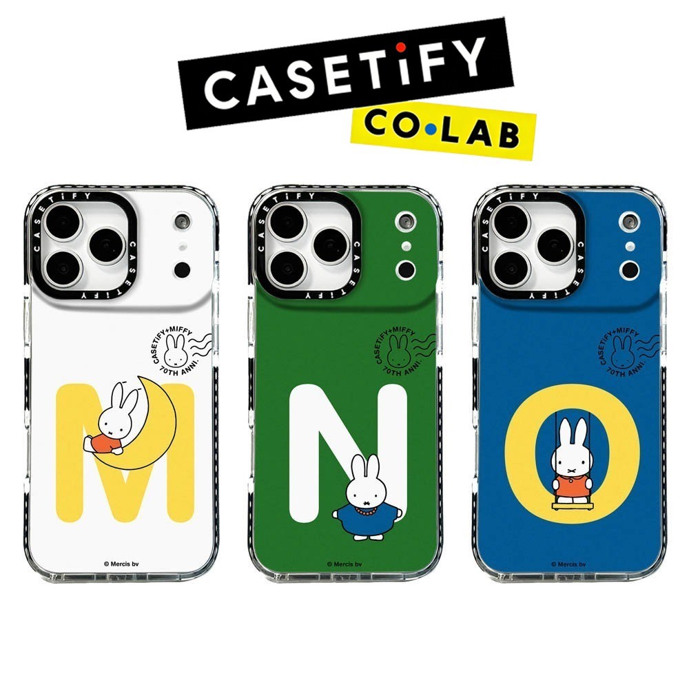 Original CASETiFY Rabbit letter MNO Phone Case for IPhone 17ProMax 16ProMax 16pro 16 12 13 15Pro 15P