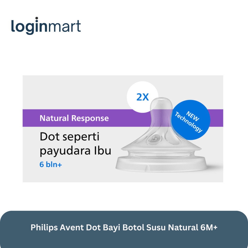 Philips Avent Dot Bayi Botol Susu Natural 6M+