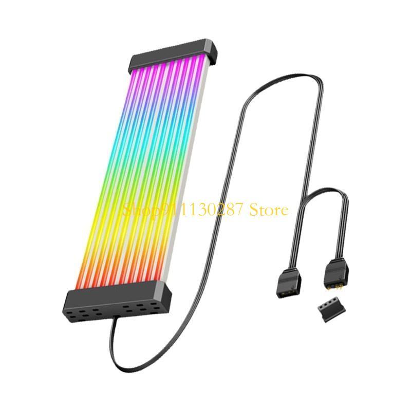 J1HC 8 Pin GPU Argb Power Cable Addressable Lighting Effects Syncing With Motherboards Software For 