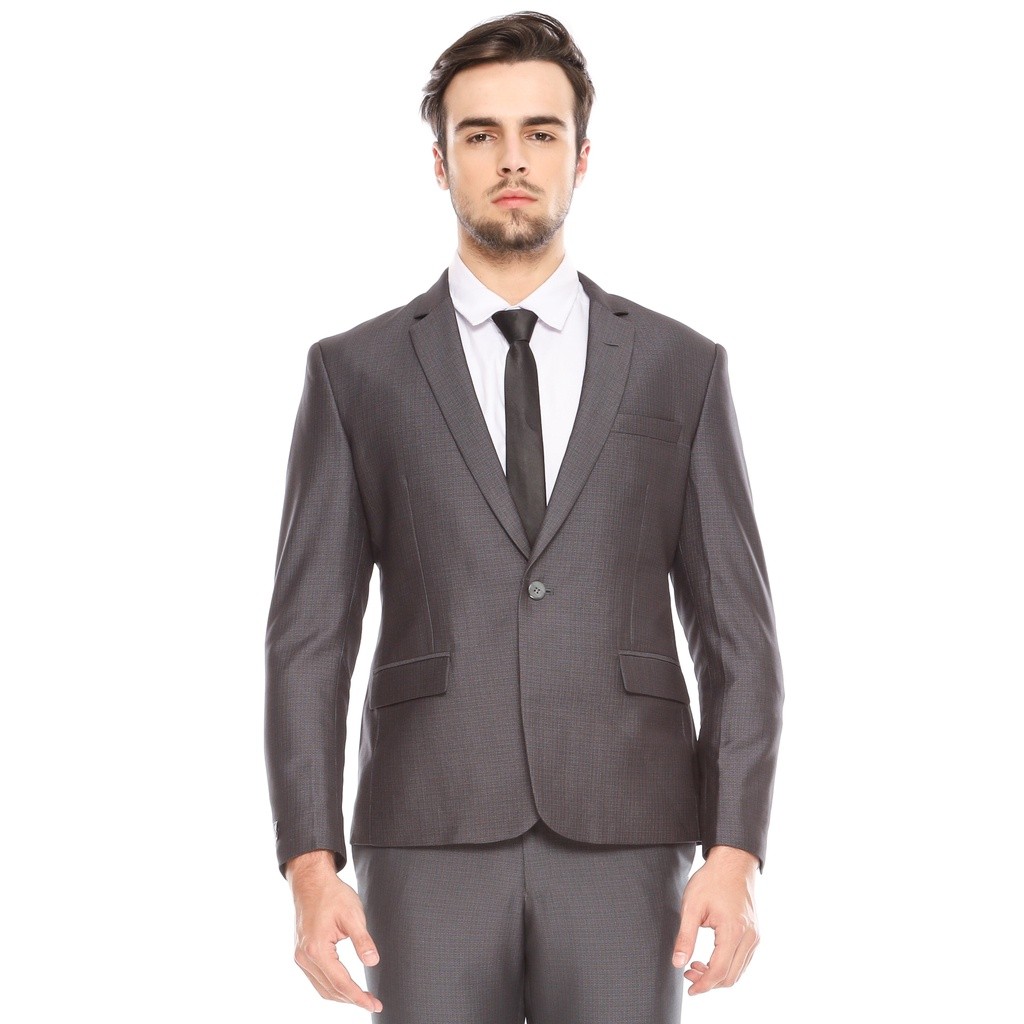 Andre Laurent Jas Formal Pria Kancing 1&Kancing 2 Abu Muda 936ROME MOTIF|Jas Formal Pria SlimFIT&JUN