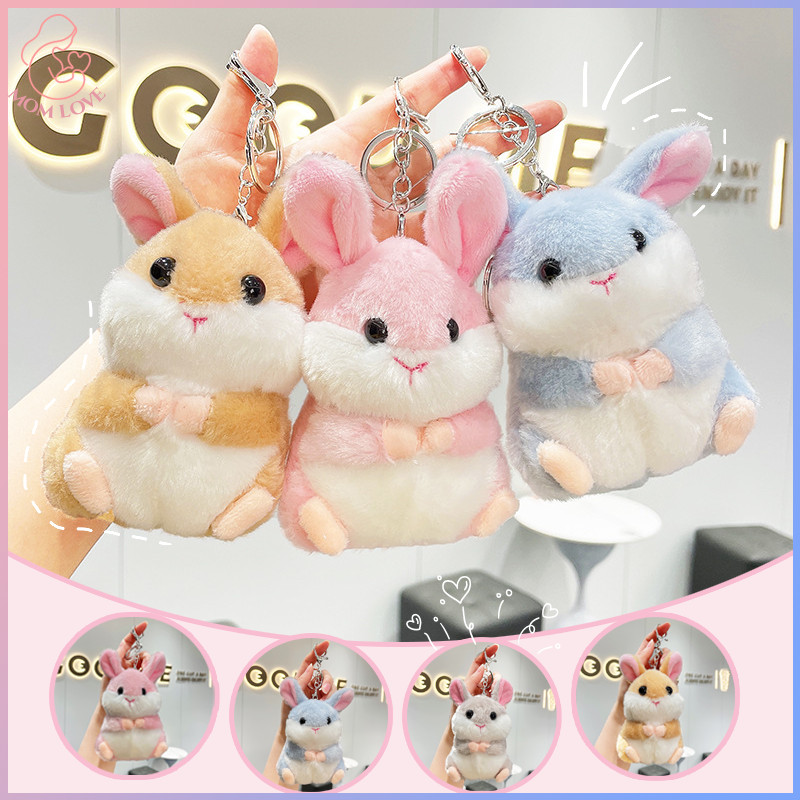 Gantungan Kunci Imut Hamster Kelinci Mainan Plush Keychain Souvenir Hadiah Boneka Gantungan Tas  Hadiah Yang Imut