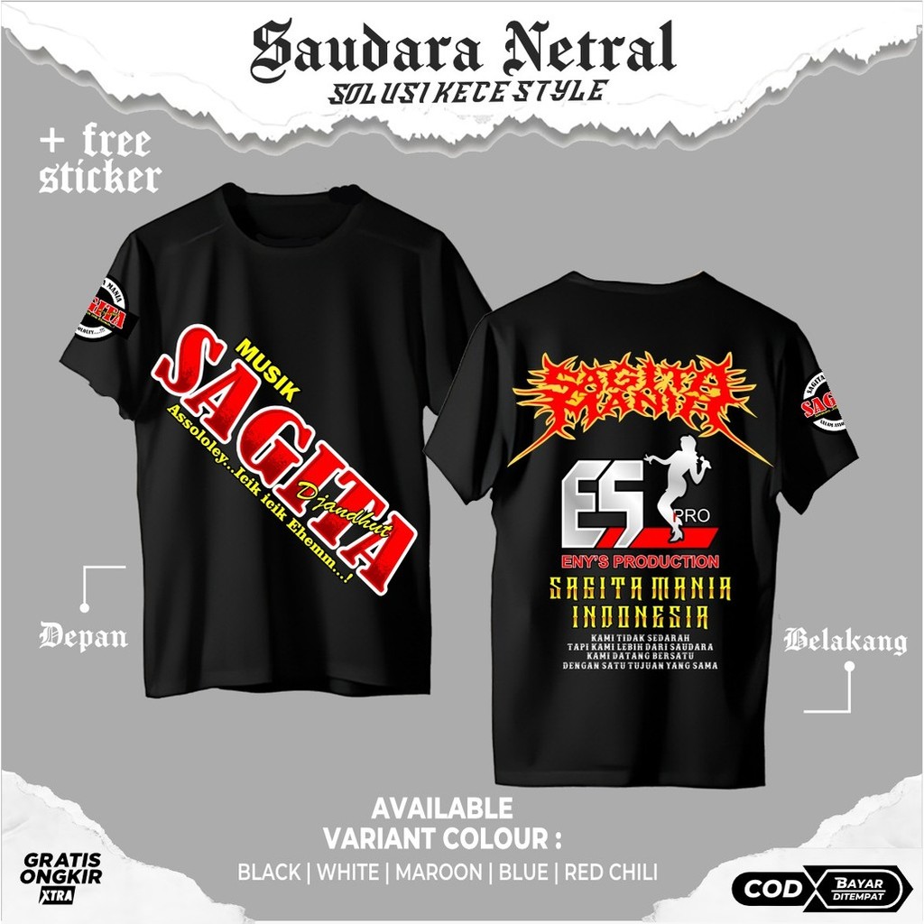 Kaos T-Shirt Netral Sagita Mania Asololeyy Sablon Full Print Dtf Desain Terbaru Bahan 24s Break Rule