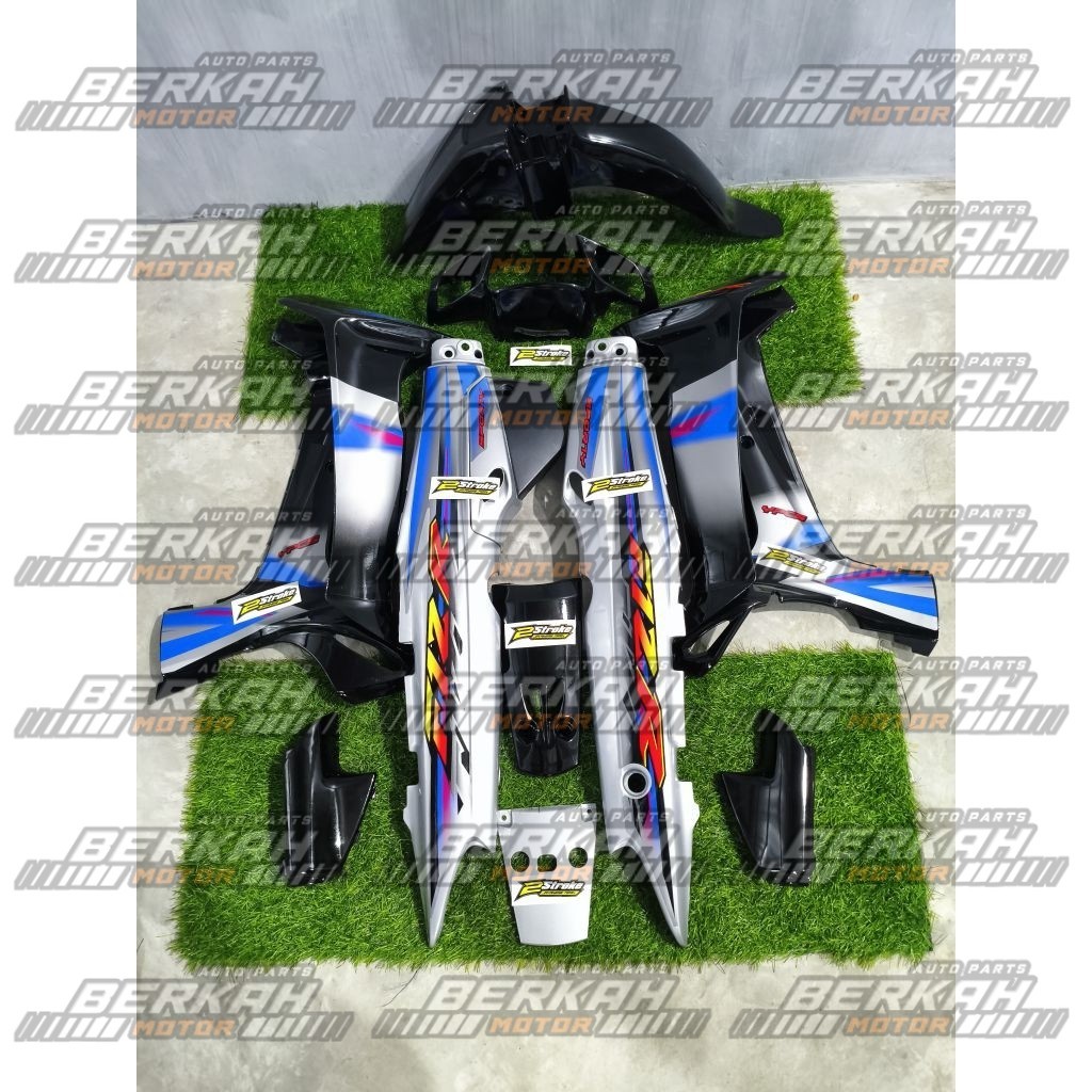 Bisa COD Cover Body Fizr Full Set Halus Body Fizr Hitam Silver Sporty 2003 Body Set Halus Yamaha Fiz
