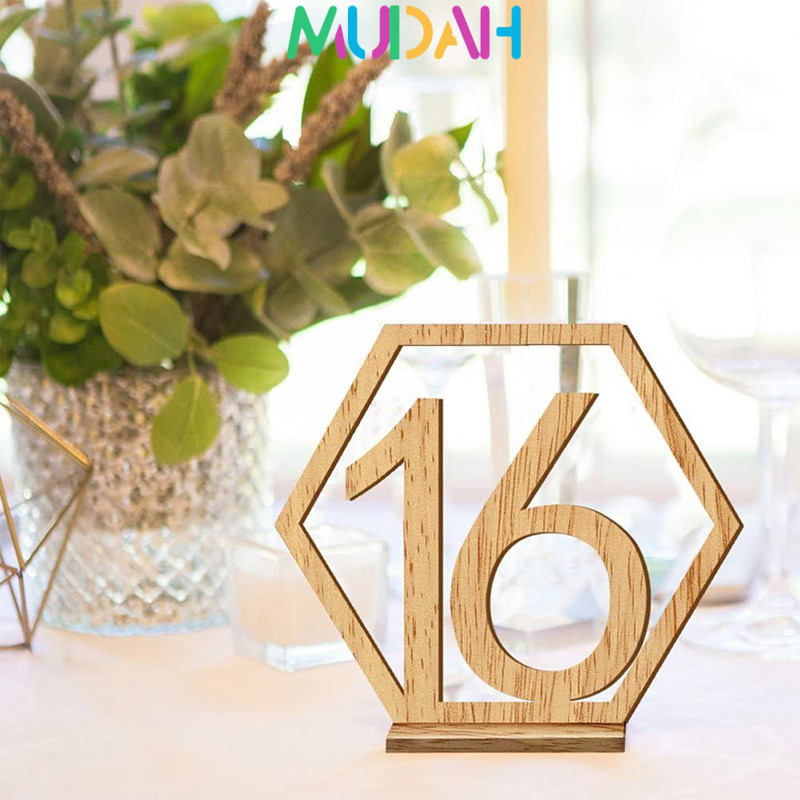 Nomor Meja cafe resto Penanda Meja/Nomor Meja Kayu