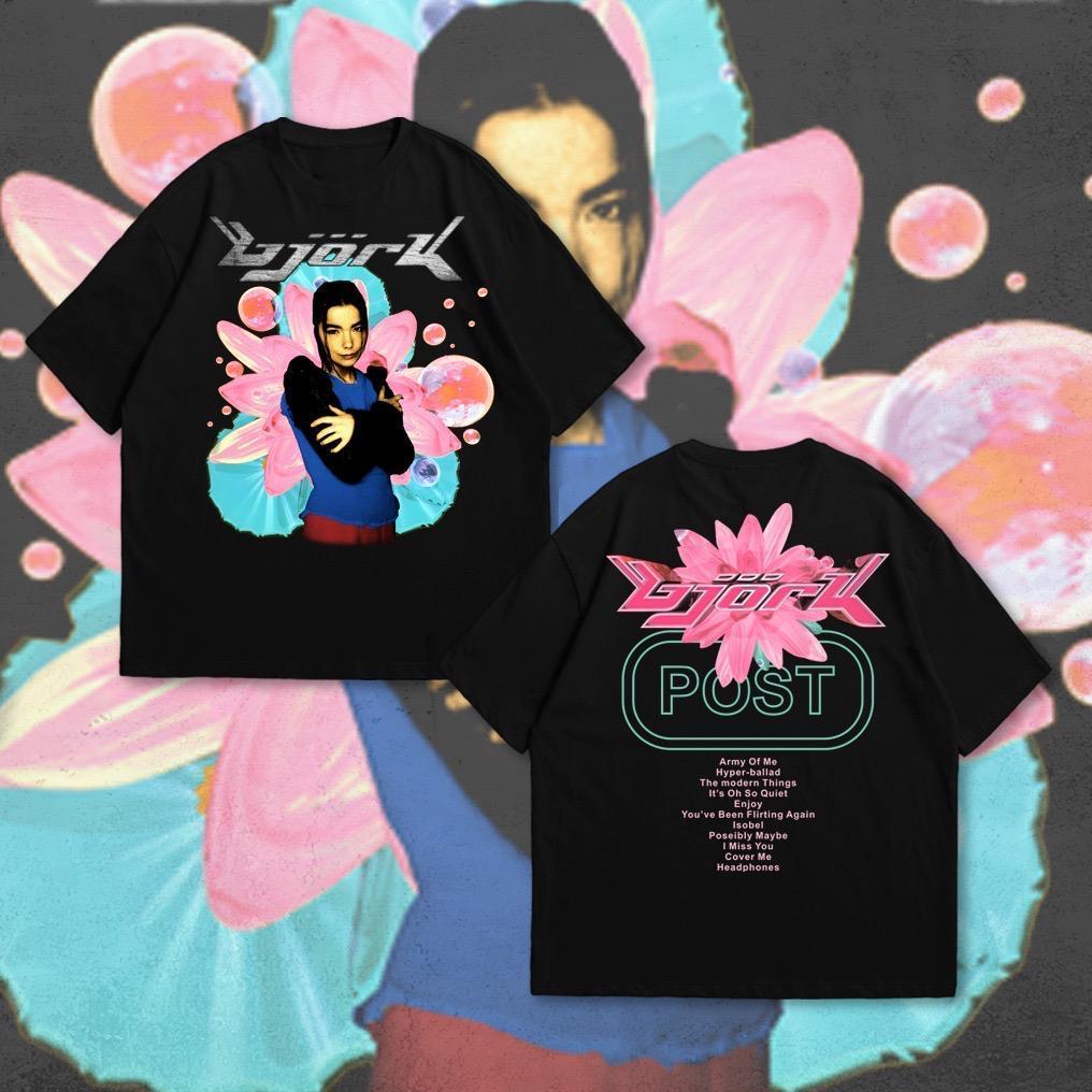 ORI P&B Oversize BJORK T-Shirt - Vintage Bjork Oversized Black 20s T-Shirt