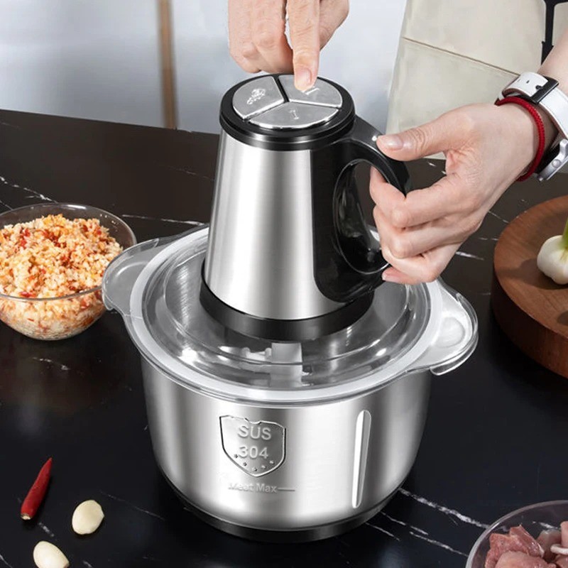 5L Electric Meat Grinders 304 Stainless Steel Food Crusher Multifunctional Vegetable Slicer Chopper 