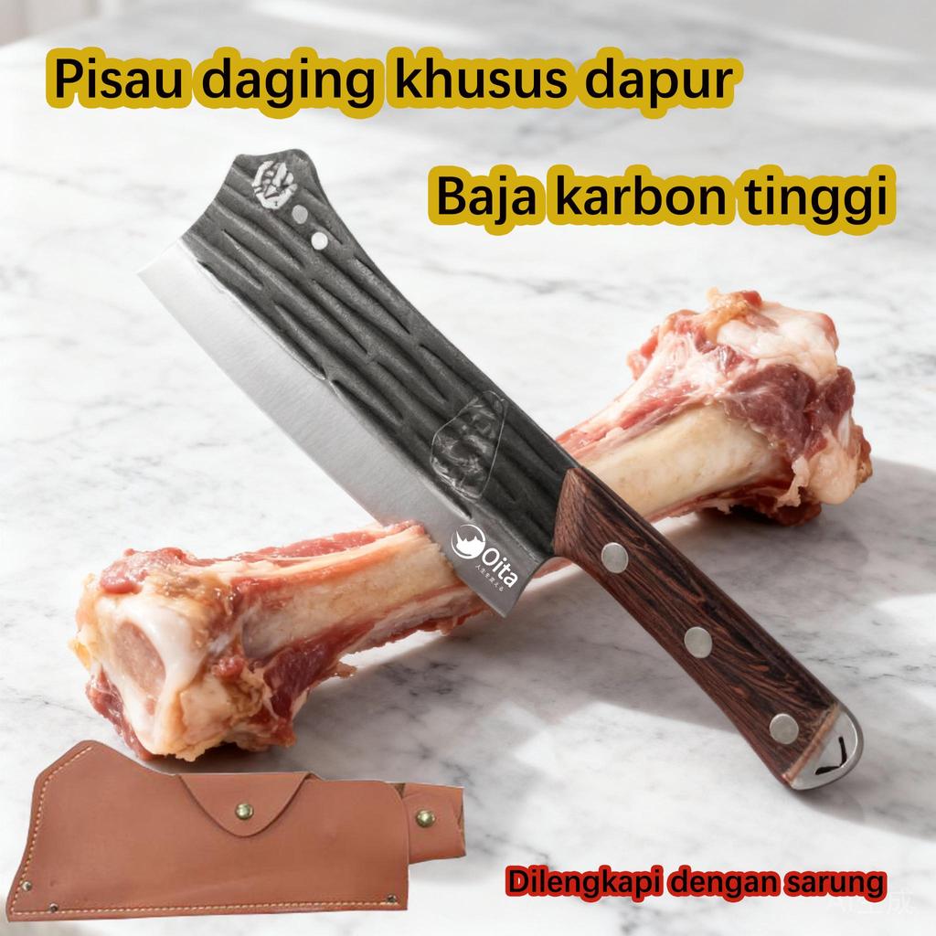 oita Pisau Dapur / Pisau Tulang / Pisau Pemotong Daging / Pisau Sayur / Pisau Baja Karbon Tinggi