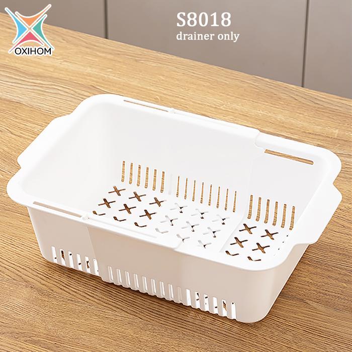Oxihom Rak Piring Wastafel Rak Piring Plastik Tempat Piring Pengering Piring Buah Rack - Tanpa Tutup