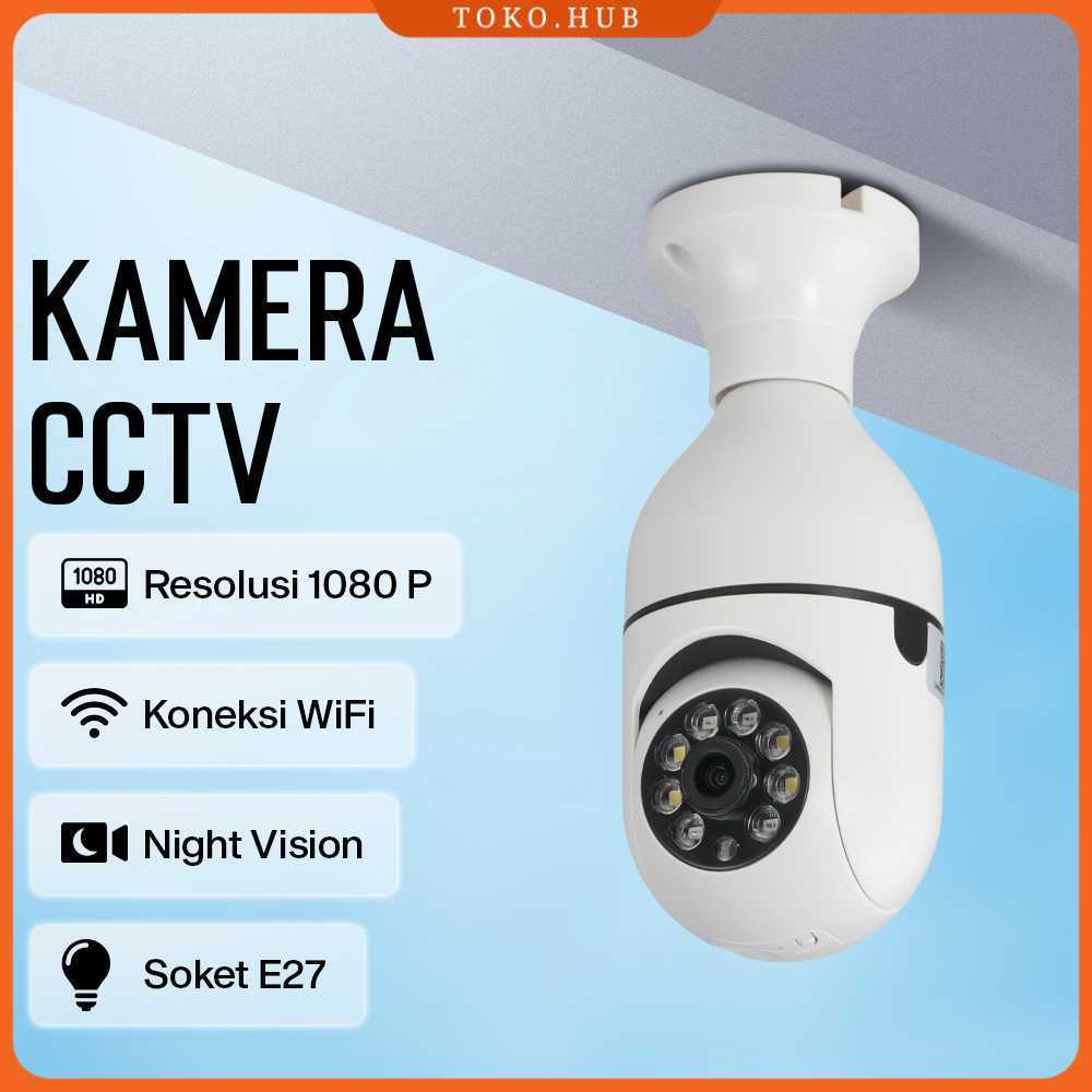 Kamera CCTV Indoor Bohlam WiFi IP Camera IR Detection E27 1080P 2MP - YS-2303