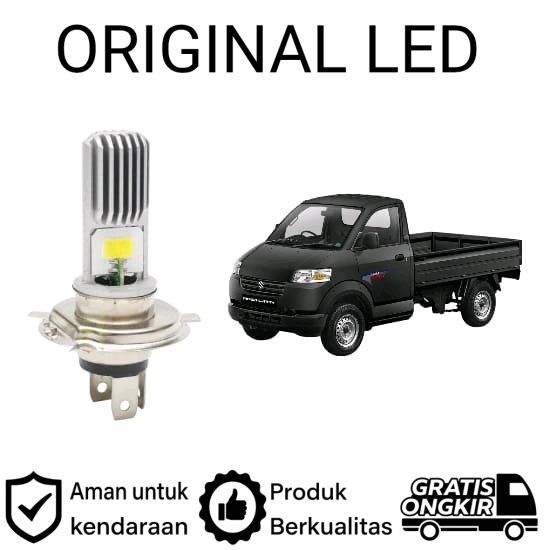 AM 2pcs Lampu Utama LED H4 COB Mobil Suzuki APV Pickup