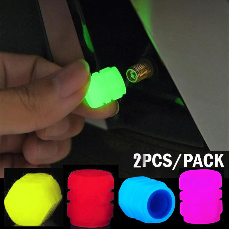 Luminous Night Glowing Absorb Light Motorcycle Wheel Valve Caps For Motocycle Stand Lacoste Suzuki G