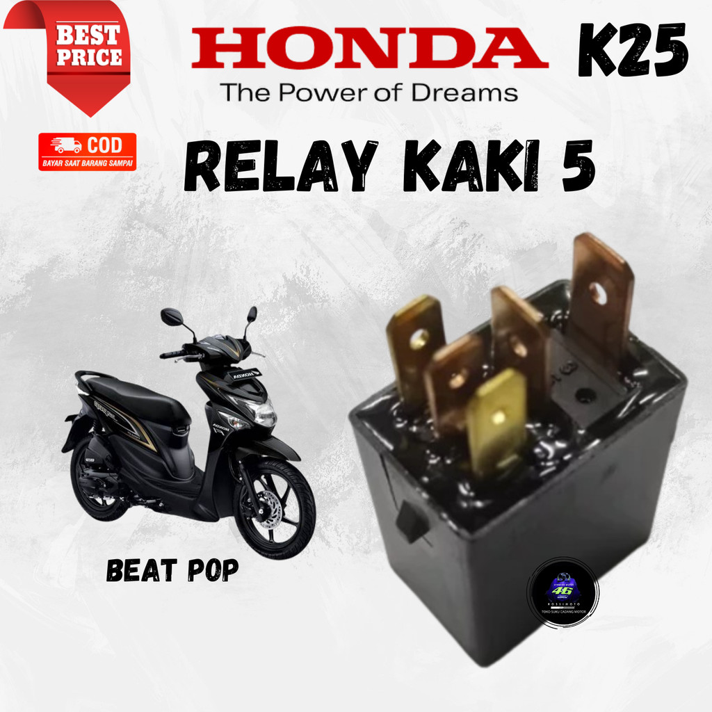 ( GARANSI ) ORI RELAY KAKI 5 MOTOR  BEAT POP(K25) | SPAREPART ORIGINAL  SUKU CADANG SEPEDA MOTOR