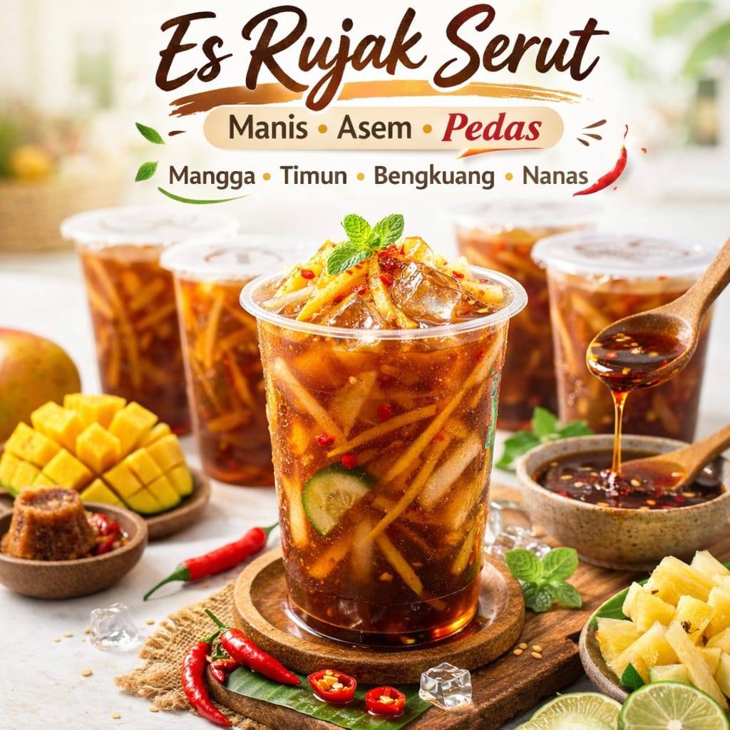 Es Rujak Serut / Rujak Gobet per cup gelas