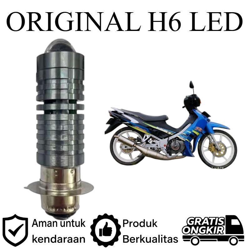 ORIGINAL 1pcs Lampu depan LED H6 Laser motor Suzuki Satria R Lie Cheng