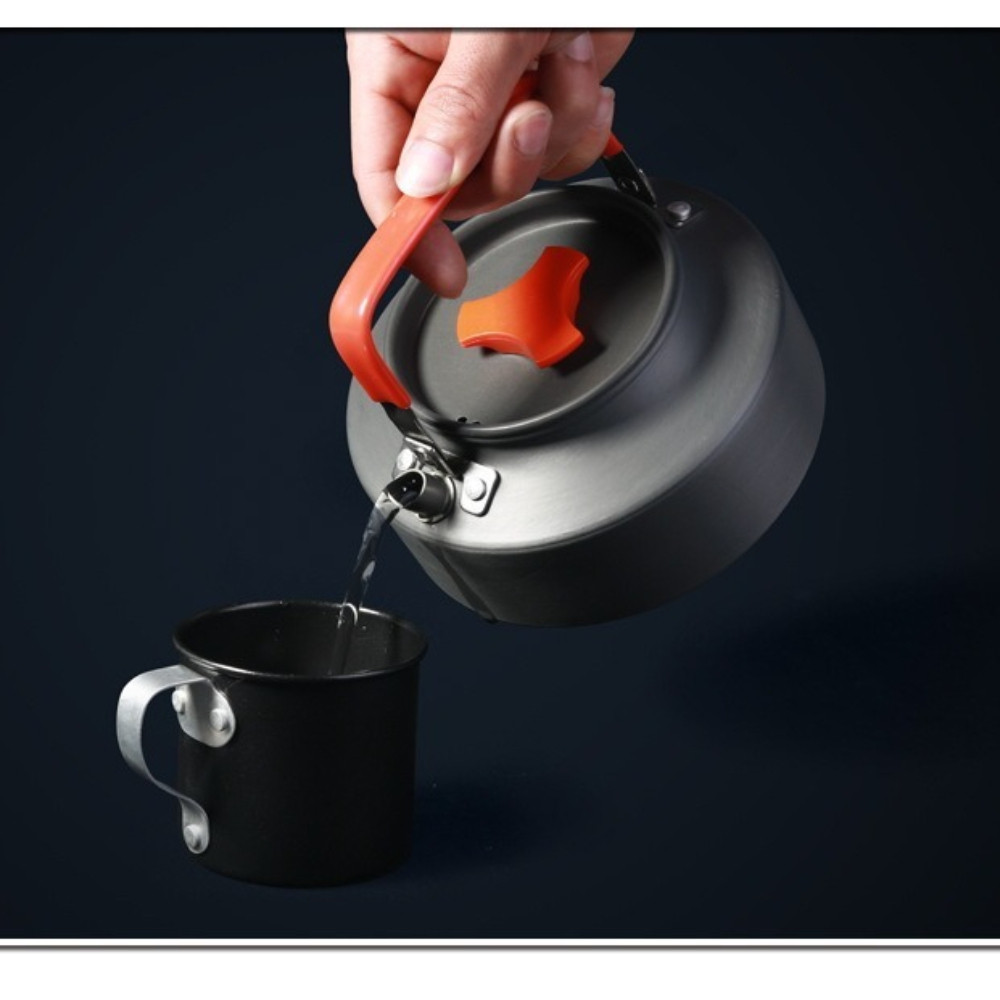 Outdoor Camping Kettle Hard Alumina Alloy Teapot Camping Pot Set Combination Camping Coffee Pot 11L
