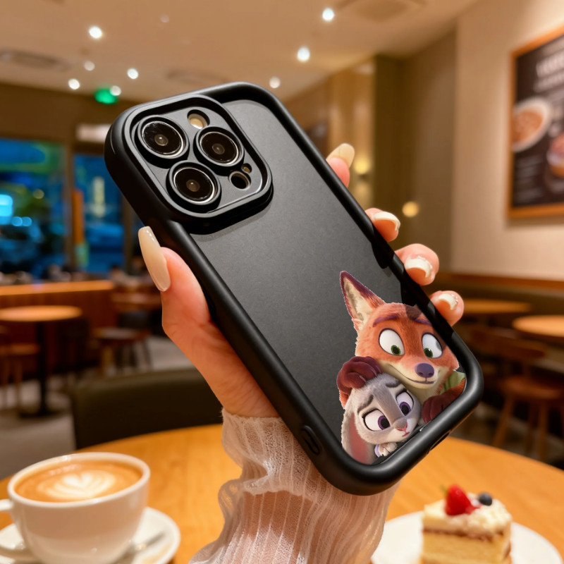 oppo A15-92(A15 A16 A17-92) Reno8 Disney Cartoon Phone Cases Judy and Nick Couple Phone Cases Silico