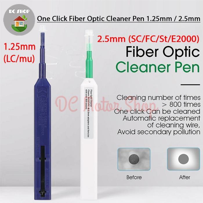 Glorious I.T One Click Cleaner Pen Connector Fiber Optic For 1.25mm 2.5mm LC SC FC - 1.25 Biru