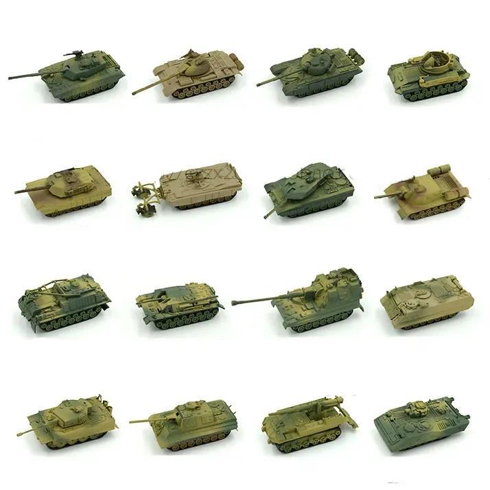 1/72 4D Plastic Assemble Tank Kits World War II Model Puzzle Assembling Military Sand Table Toys For