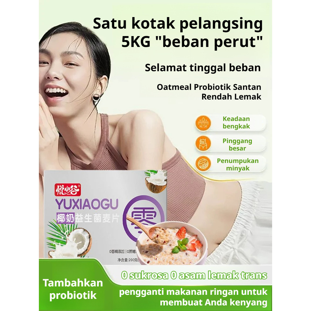 Turun Berat Badan Tanpa Lapar  Oatmeal Probiotik Kelapa Untuk Diet Sehat Oatmeal/Diet/Probiotik/Kela