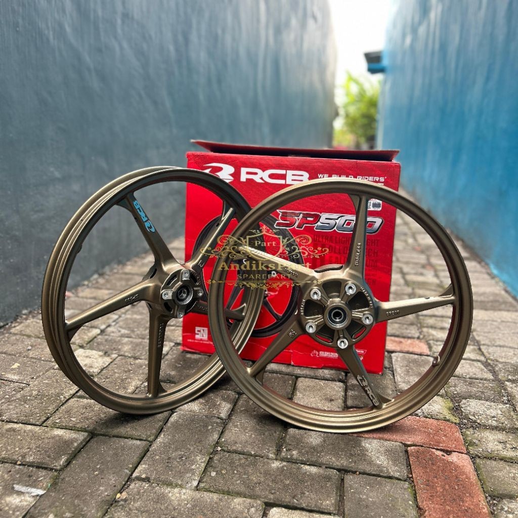 Velg RCB SP500 mx king uk 160/160 ring 17 bronze dan hitam double disc/ Velg SP500 depan Lubang baut