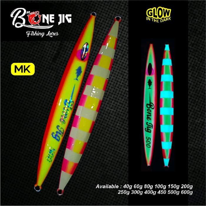 Promo metal jig Bone jig.  ful gid ukuran 300g-800g - PBK, 300g Terlaris