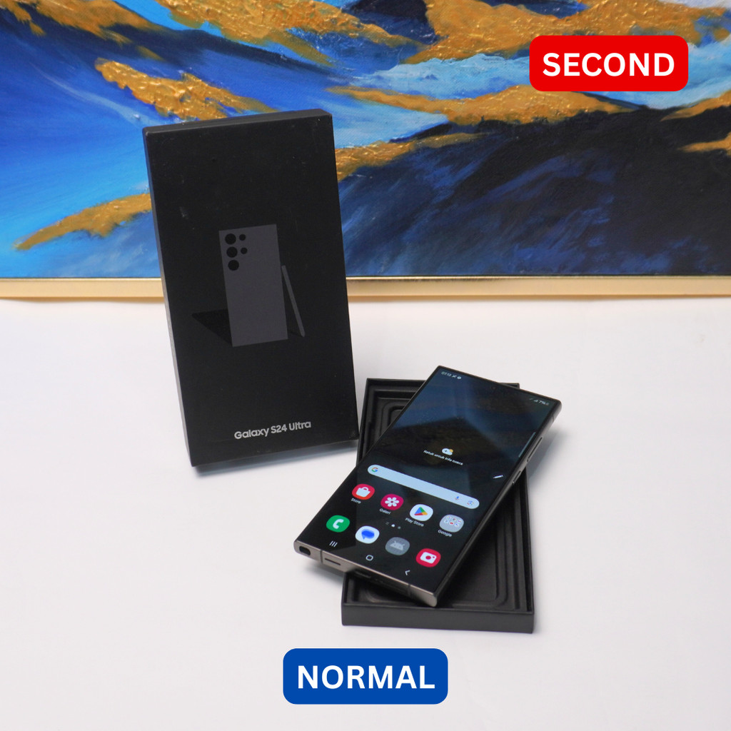 SAMSUNG S24 ULTRA 12/256 GB HP SECOND ORIGINAL SINAR MUTIARA CELL