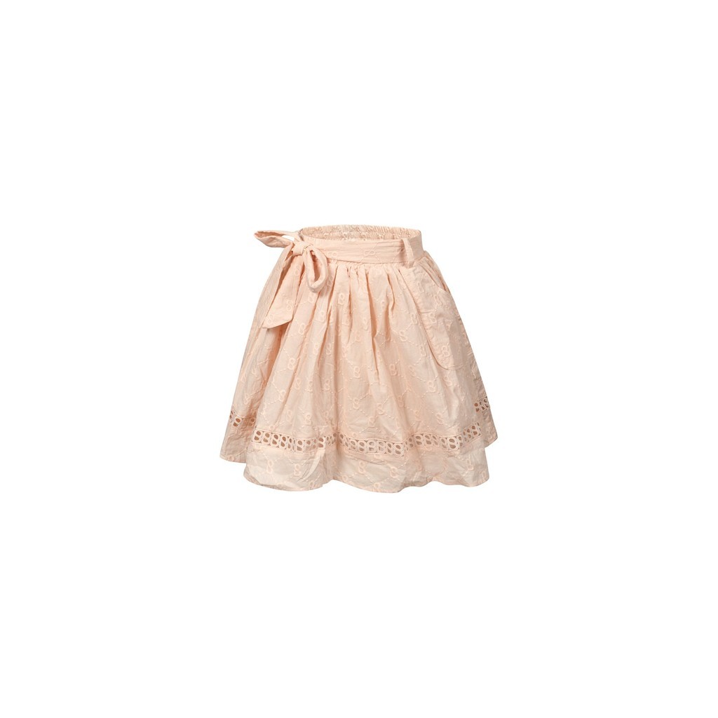 Buttonscarves Monogram Beverly Skirt - Peach Skin