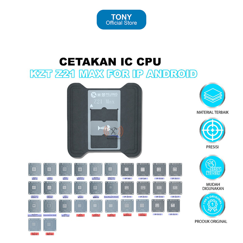Cetakan IC MIJING KZT Z21 Max - iPhone & Android Universal CPU Plate - Z21 MAX