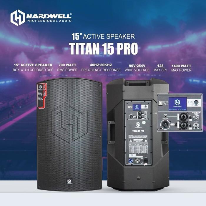 Active Speaker 15 Inch Hardwell Titan 15 Pro Original Aktif Speaker 15 Inch Hardwell (Harga 1 Unit)