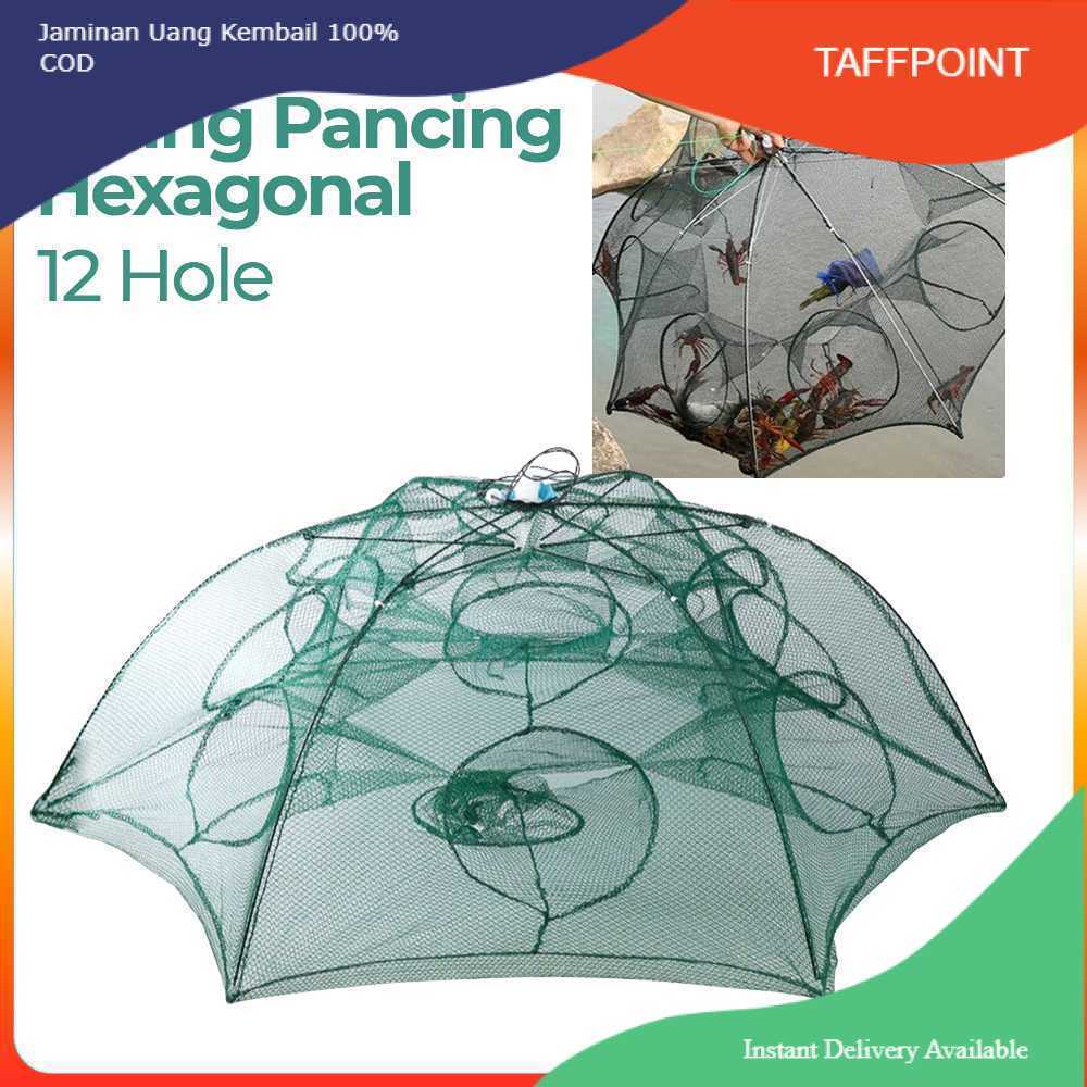 Jaring Pancing Ikan Hexagonal 12 Hole Fishing Net Trap Cage - H14572