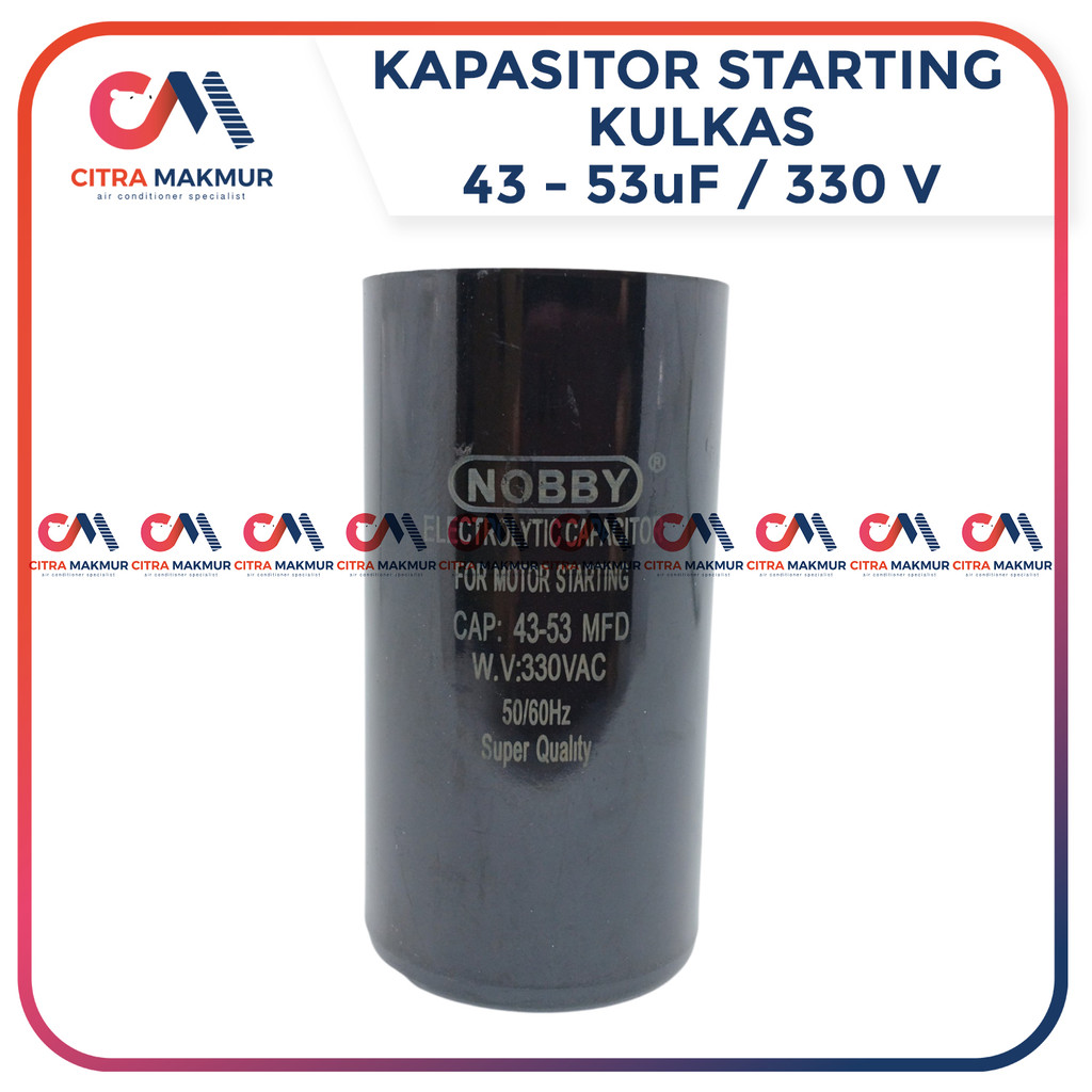 Kapasitor Starting Kulkas 43 53 uF Capasitor Freezer Kompresor Relay PTC Sekun 330 Volt LG Sharp