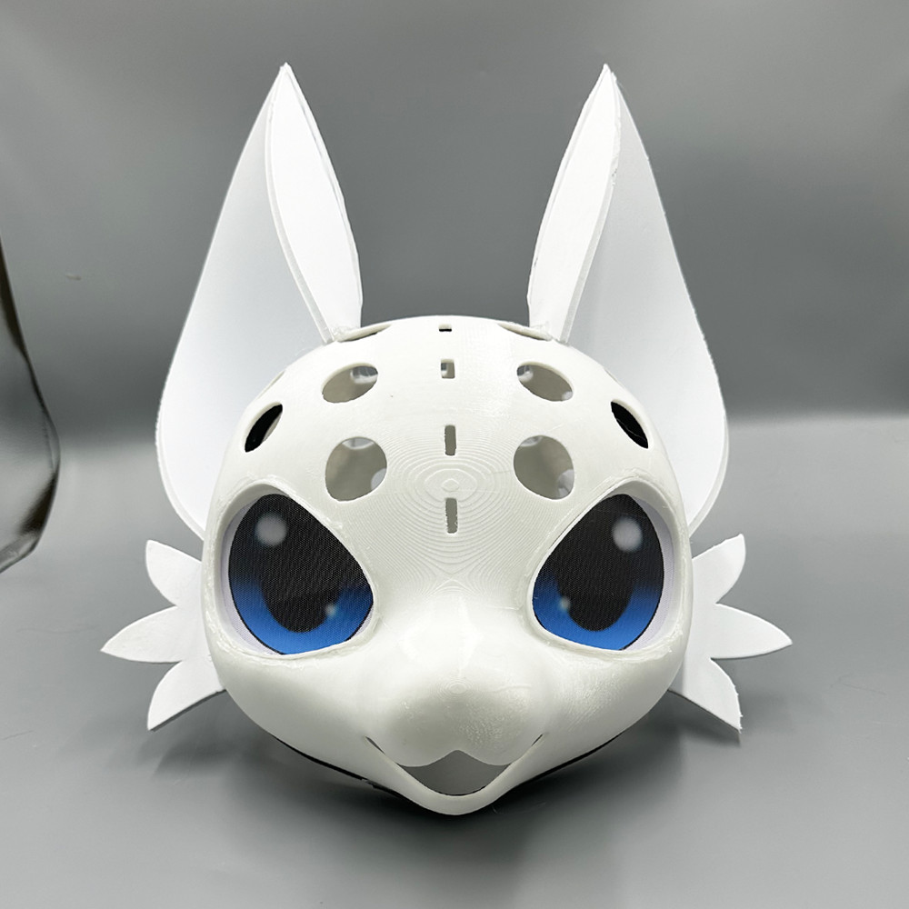Fursuit head base Furry Mask 3D Printed Plastic Mask DIY Anime Costume Props Cosplay for fursuit