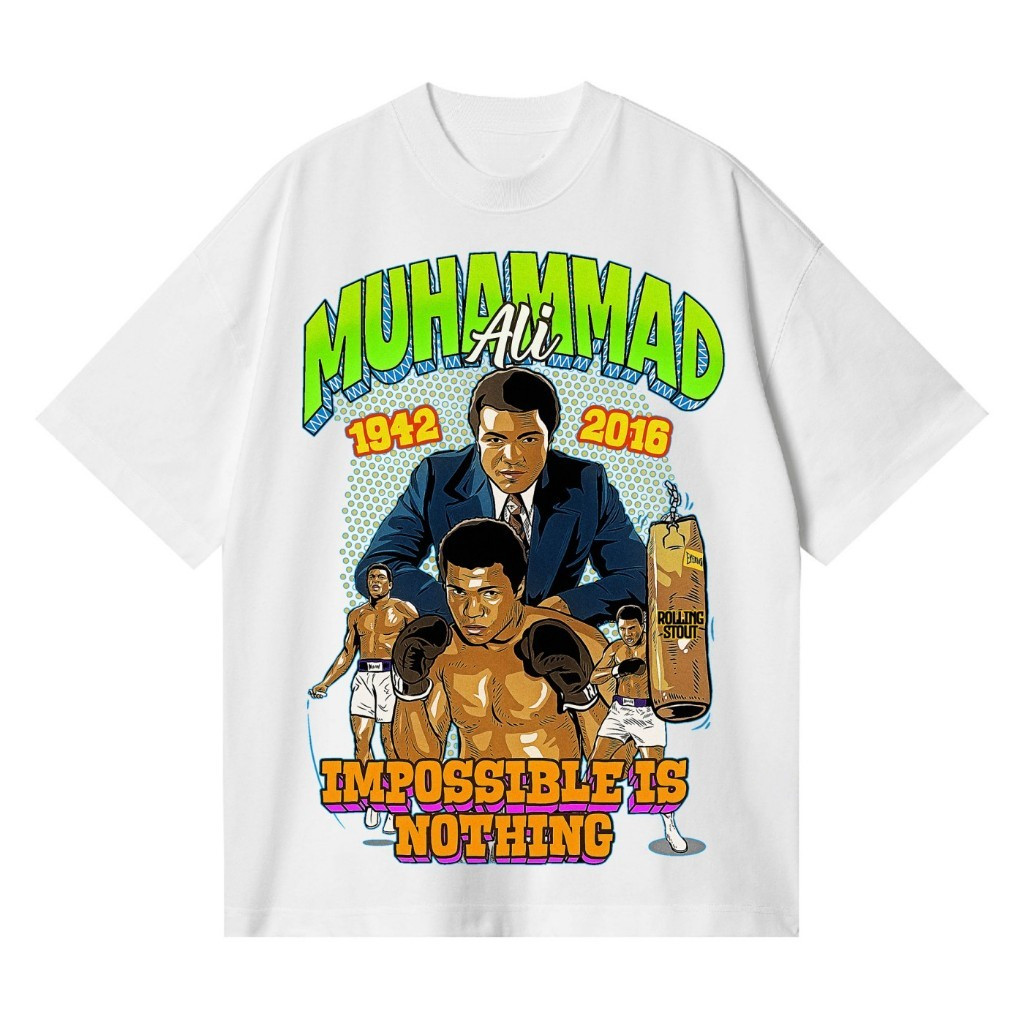 Rollingstout - M.Ali Vintage | KAOS Boxing VIntage | BAJU MUSIK Pria Wanita