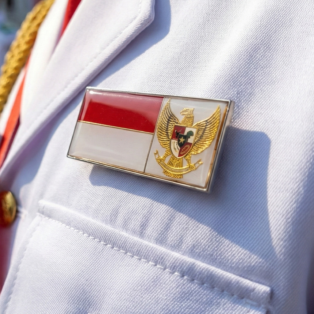 Pin Bendera Merah Putih Garuda