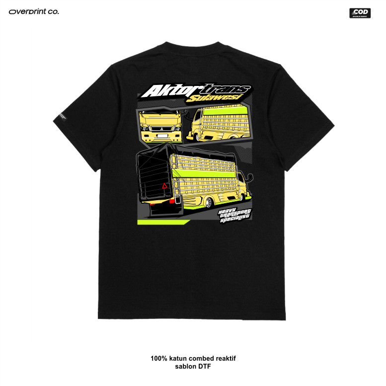 KAOS TRUK AKTOR TRANS SULAWESI | KAOS TRUK LINTAS SULAWESI TERBARU, BAHAN KATUN COMBED