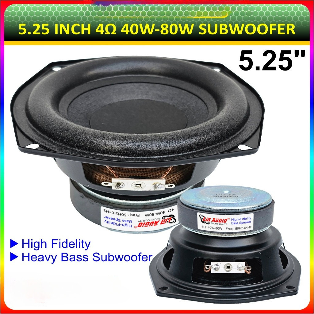 Speaker 5.25" inch Subwoofer 40W-80W 4 ohm Woofer Bass Speker LM-5247/Speaker 6.5 inch Subwoofer 150