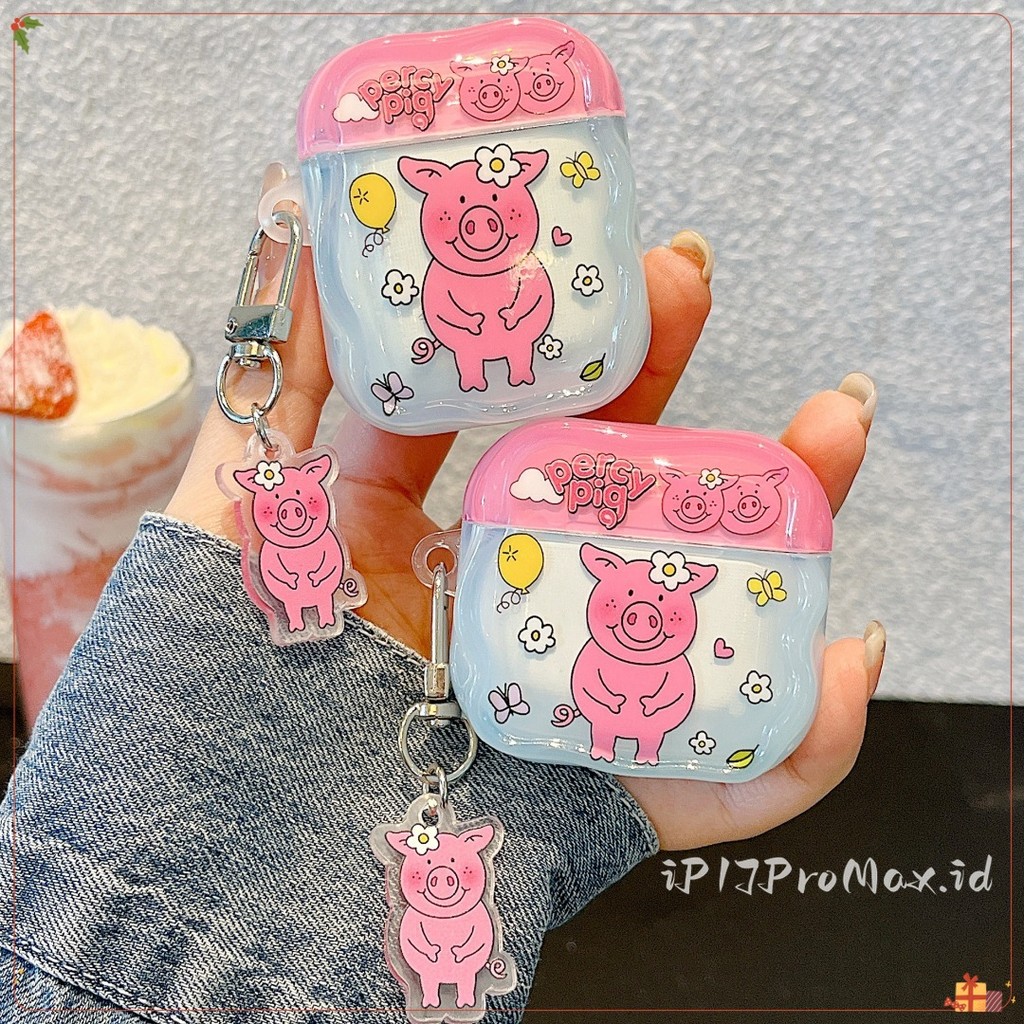 Flower Marsha Pig Earphone Case Suitable for AirPods 1/2 AirPods 3 AirPods 4 AirPods pro2 Cute Pink 