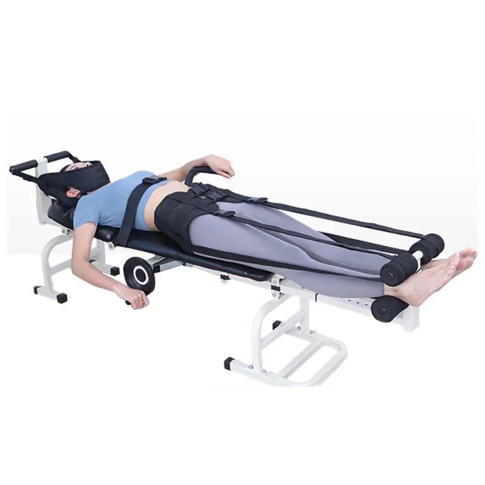Treatment of cervical and lumbar stretcher lumbar traction bed lumbar intervertebral sc herniation t
