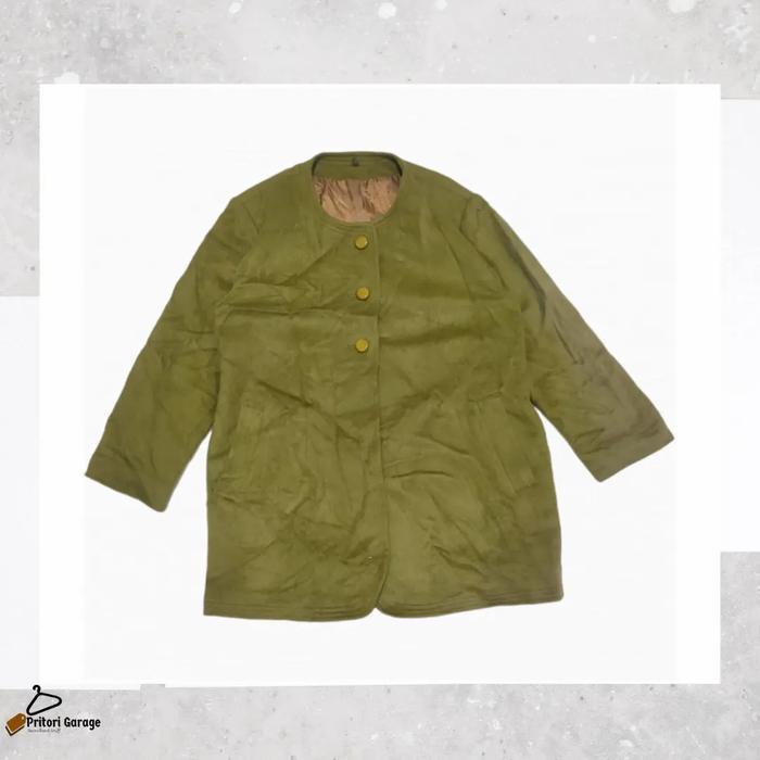 Parka Coach Jacket Suede Leather Tailored Green Brown Colour "Vintage"