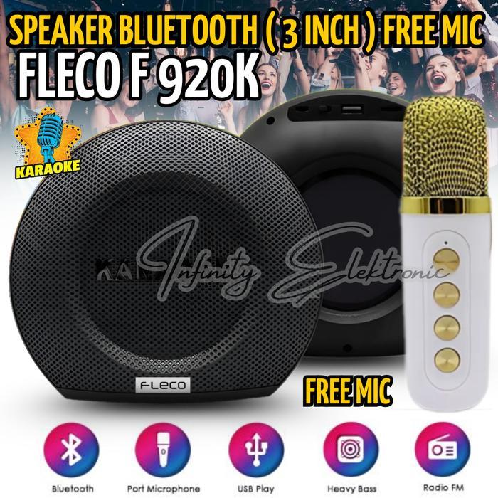 BISA COD Speaker Bluetooth Fleco F-920k Speaker Portable ( Free Mic Wireless ) | Speaker Bluetooth F