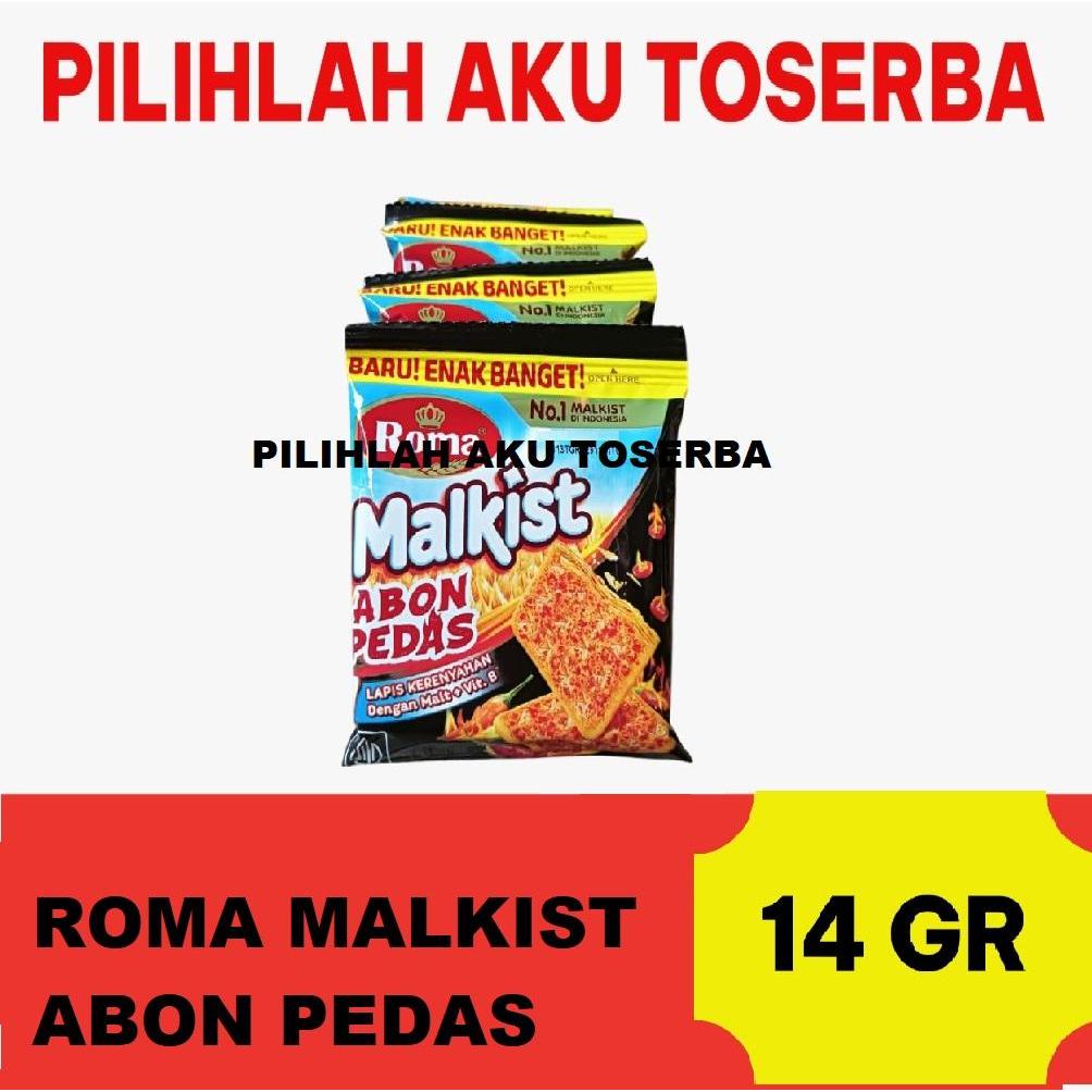Biskuit Roma Malkist Abon ( PEDAS ) Renceng - ( HARGA 1 RENCENG )