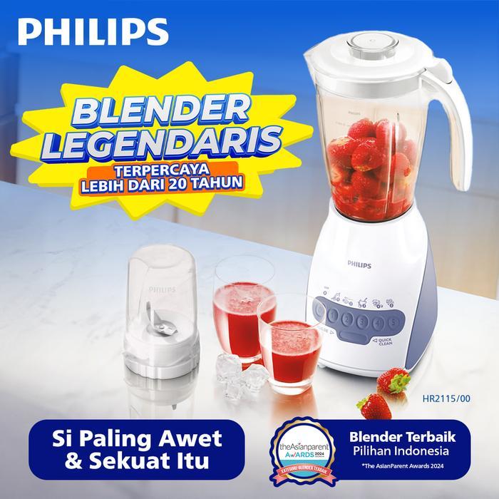 COOKLAB Philips Blender HR 2115/00 - Blender 2 liter - Blender terbaik  - Dry Mill - Blender bumbu p