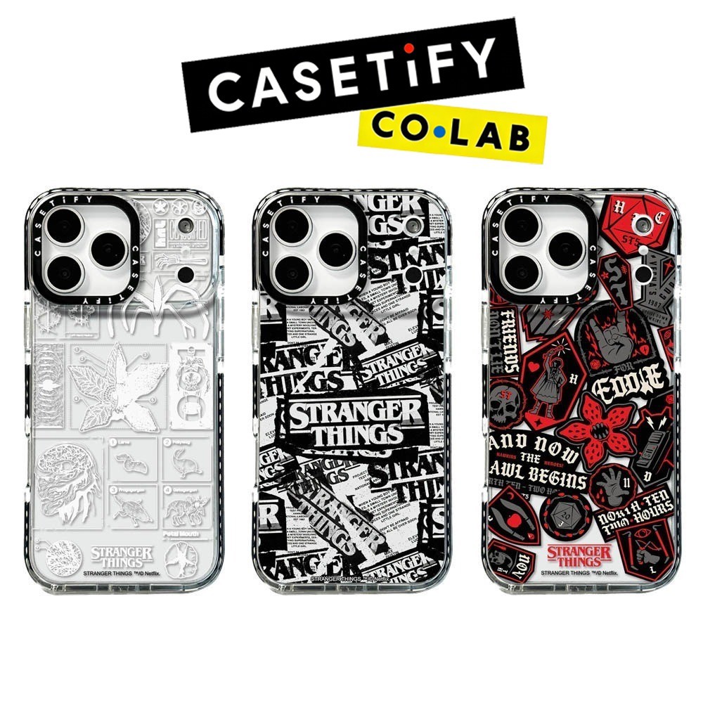 Original CASETiFY Stranger Things Sticker Phone Case for IPhone 17ProMax 16ProMax 16pro 16 12 13 15P