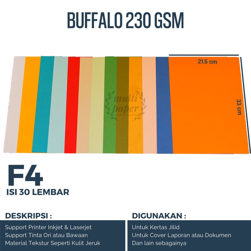 Kertas Buffalo F4 isi 30 lembar / Kertas Jilid Buffalo F4