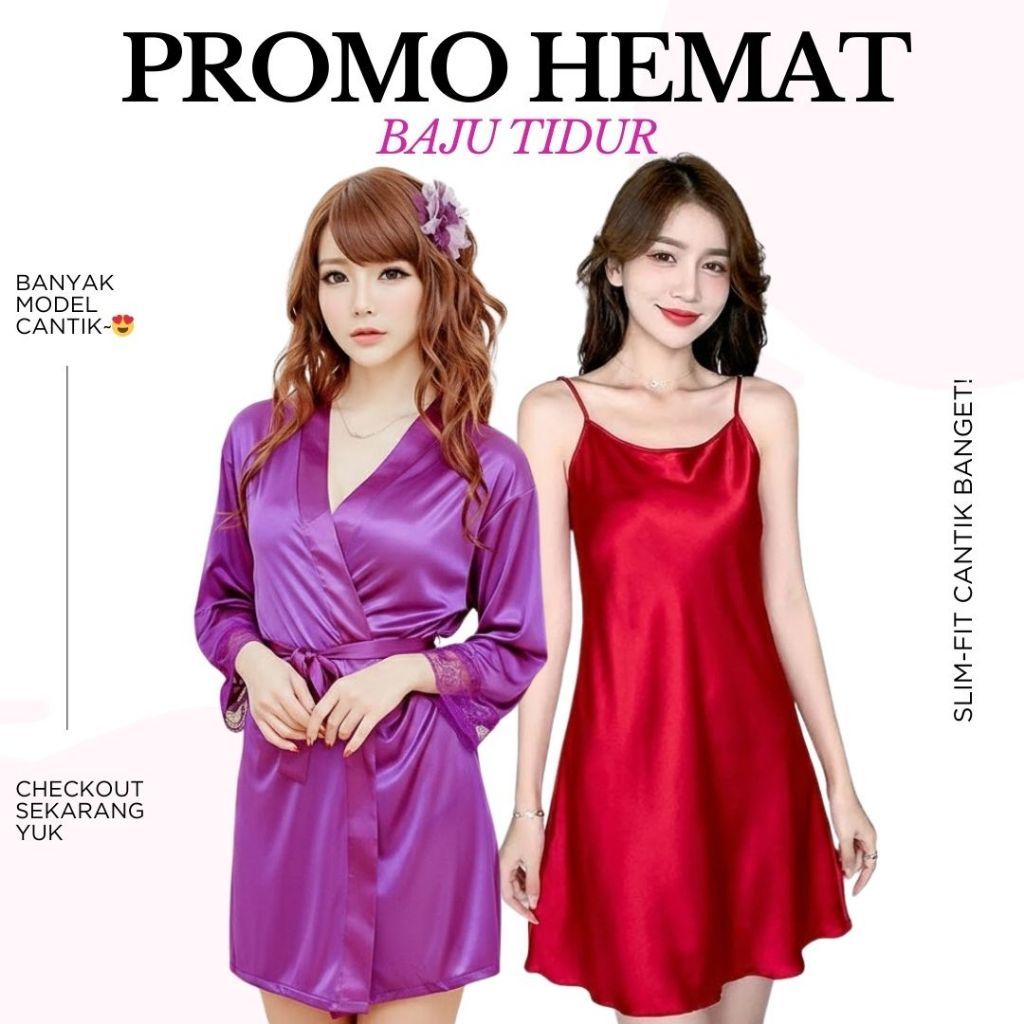 PROMO Baju Tidur Piyama Daster Wanita Korea Sexy Mini Dress Women Nightdress