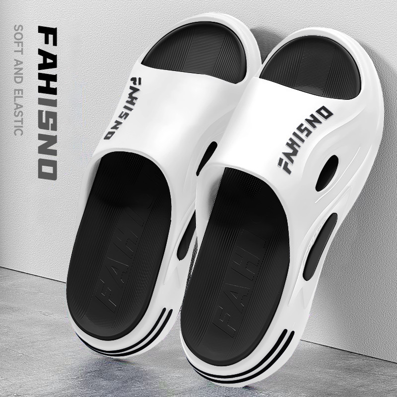 Sandal Pria Keren Sandal Pria Terbaru 2025 Nyaman Slop Karet Jelly Anti-Slip Sandal Cowok Kekinian