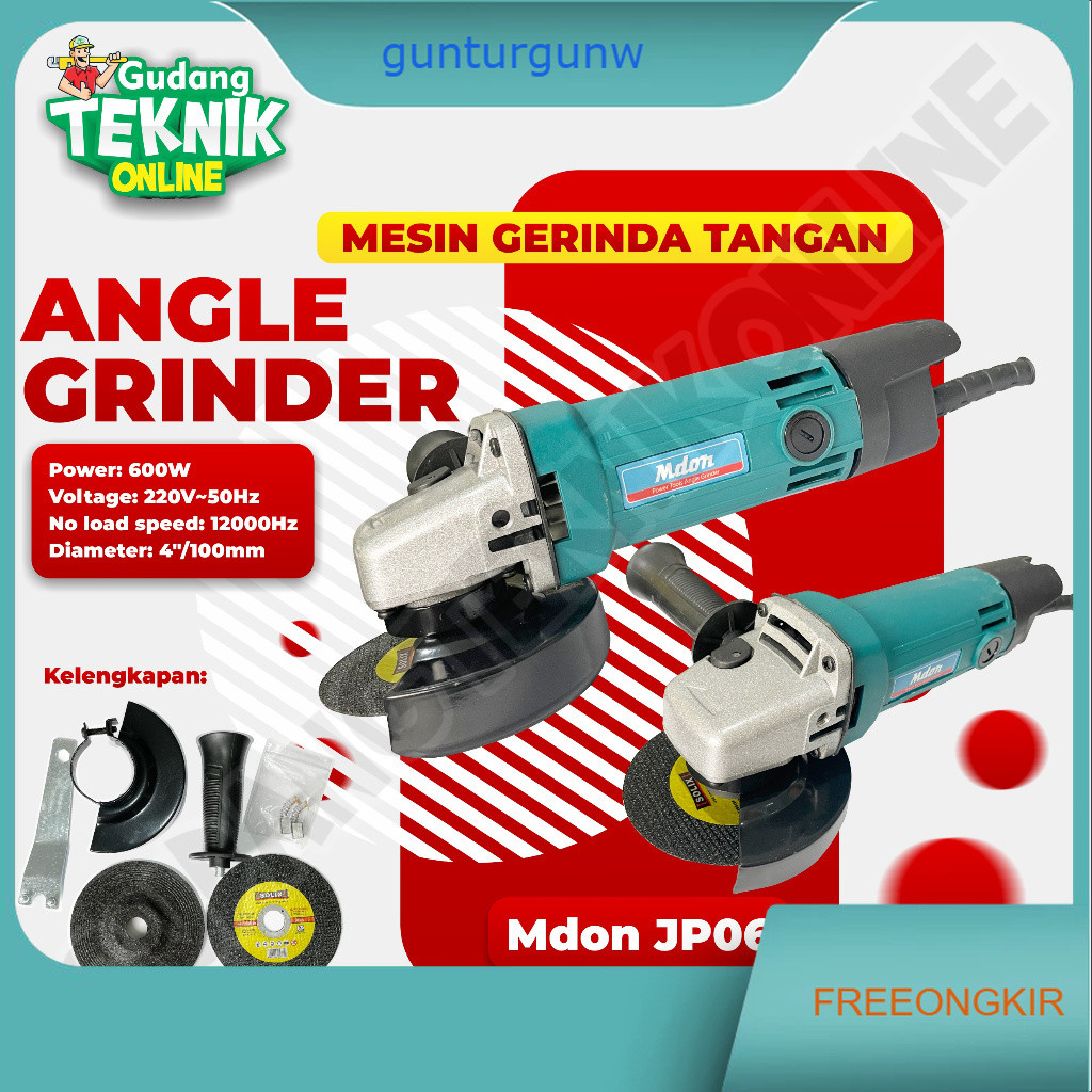 Mesin Gerinda Mdon JP06 - Grinda 4inch Disc Grinder Angle Grinder Mdon Gerinda Tangan