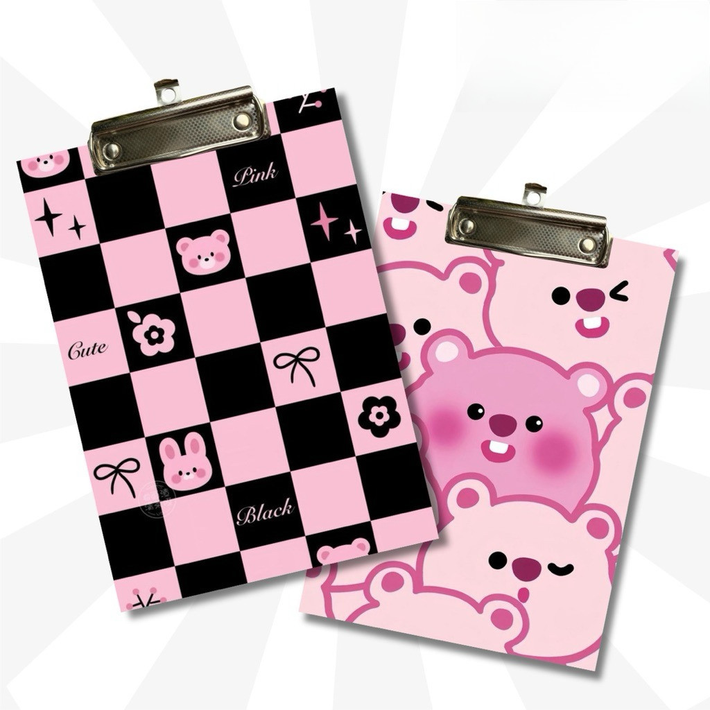 Clipboard A4 Warna ATK Papan Jalan Fleksibel Ringan Papan Ujian Folio Bisa Digantung Aesthetic Anti 